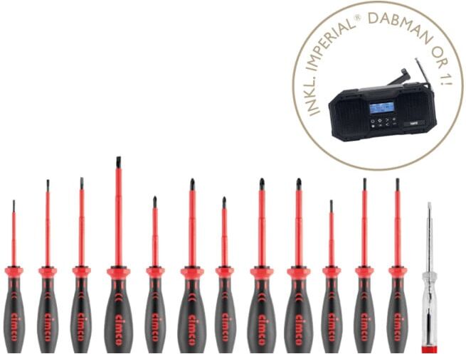 CIMCO Set de tournevis Imperial Outdoor Radio 116918, 13 pièces, VDE (116918)