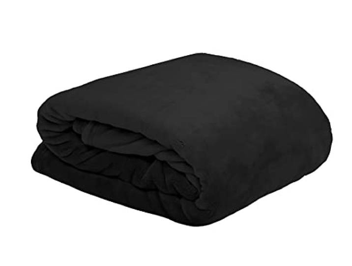 Lovely Casa P35792005 knuffeldeken, polyester, 180 x 220 cm, zwart