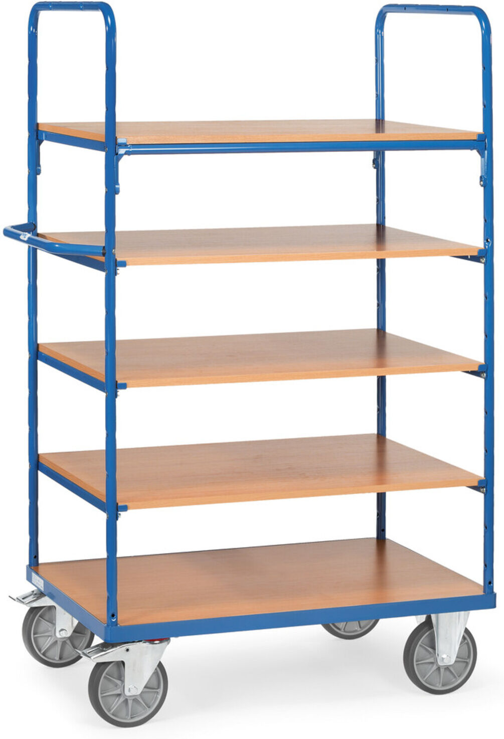 fetra Etagenwagen 8343, Tragkraft 600kg, TPE-Reifen, 1 fester und 4 Einlegeböden)