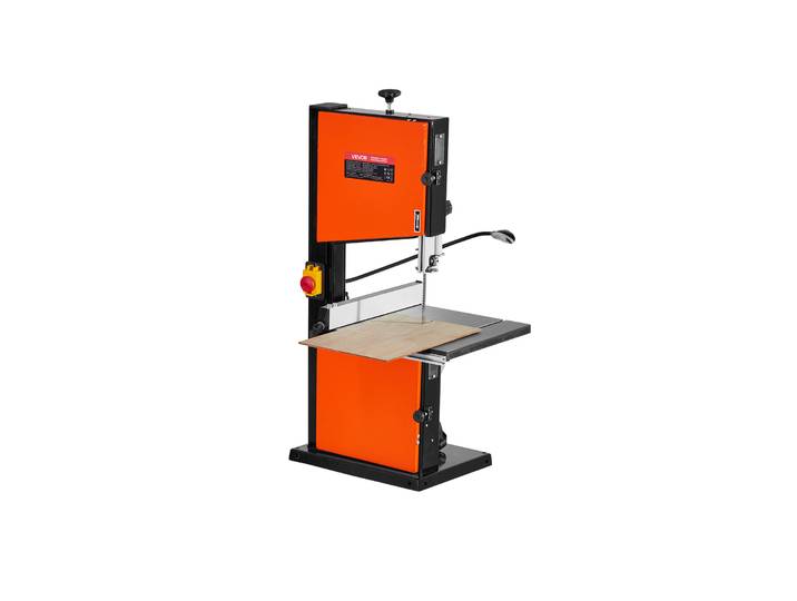 Vevor Scie A Ruban Bois 373 W Scie A Ruban De Table Largeur De Coupe 254 Mm Hauteur De Coupe 160 Mm Pour Travail Bois\, Table Fonte 335x340 Mm 2 Vitesses Avec Eclairage De Travail 360° Guide Deonglet