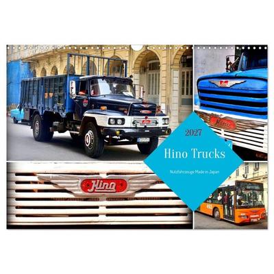 Hino Trucks - Nutzfahrzeuge Made in Japan (Wandkalender 2027 DIN A3 quer), CALVENDO Monatskalender