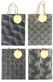 IH Casa Decor Gift Bags Dark Shiny Assorted X-Large - Set of 12