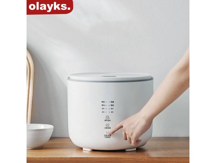 Cuisinière à riz Olayks Mini, japonaise, simple, saine, intérieur 2L, pour la maison, la cuisine, le dortoir, 1 à 4 personnes, cuiseur à riz portable, minuterie 8H