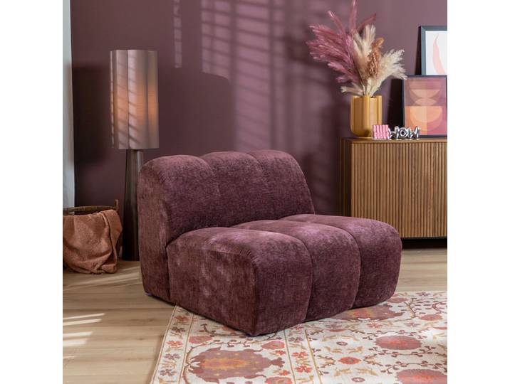 Bronx71 Sessel Luca Chenille lila