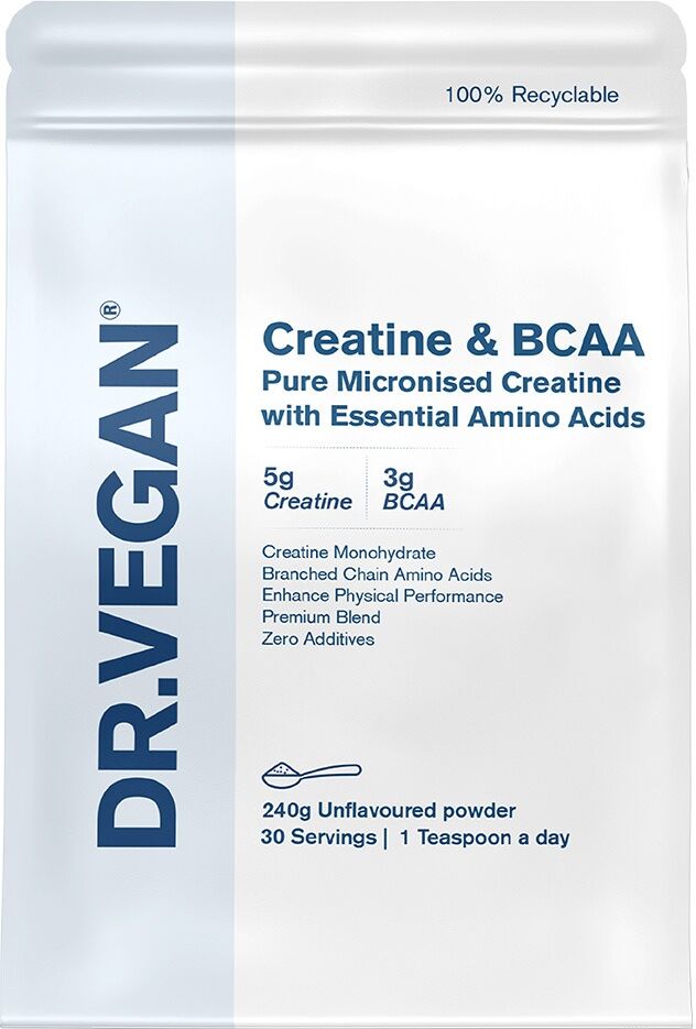 Dr Vegan Creatine & Bcaa, 240G Unflavoured, 30 Servings