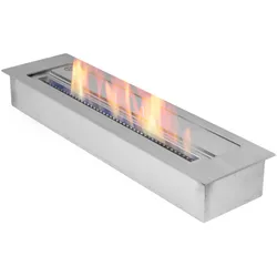 Moritz 60 cm Edelstahl Brennkammer Doppelwandig 3,5 Liter I Bio Ethanol Brenner Einsatz I Einbaubrenner I auch Outdoor I Feuerstelle