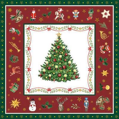 Ambiente 20 Servietten Papier 33x33cm 3-lag. - hochwertige Einweg Papierservietten klassisches Weihnachtsdesign Weihnachtsservietten Motivservietten Tischdeko