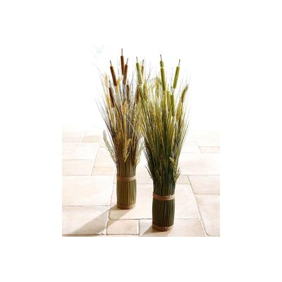 Kunstpflanze I.GE.A. "Grasarrangement", grün, B:24cm H:80cm T:24cm Ø:24cm, Kunststoff, Kunstpflanzen, Kunstpflanze
