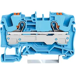 WAGO 2206-1204 - 2-Leiter-Durchgangsklemme, mit Drücker 6 mm2, blau