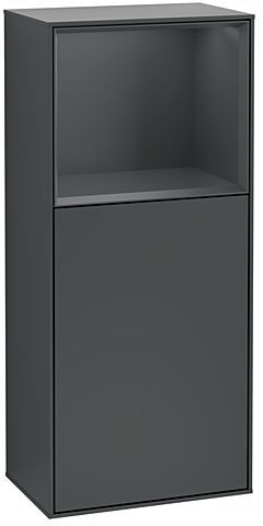 Villeroy und Boch Finion Seitenschrank F530HGHG 41,8cm, rechts, Ladestation, Regal Midnight Blue Matt Lacquer, Midnight Blue Matt Lacquer