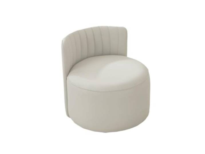 XXAD553TY Schwammhocker mit runder Rückenlehne, Schlafzimmer-Couchtisch Kleiderschrank(Grigio)