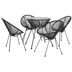 Helloshop26 - 5-teiliges schwarzes Garten-Essset 02_0013894