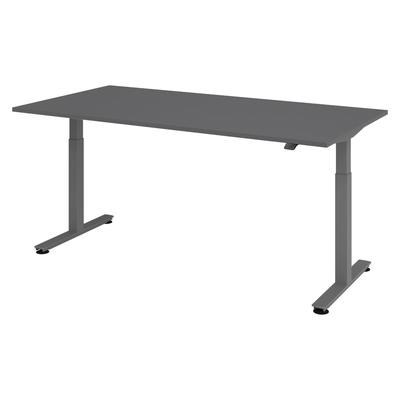 bümö elektrisch höhenverstellbarer Schreibtisch Graphit 200x100 cm, Gestell: Graphit - Büroschreibtisch höhenverstellbar elektrisch, elektrischer