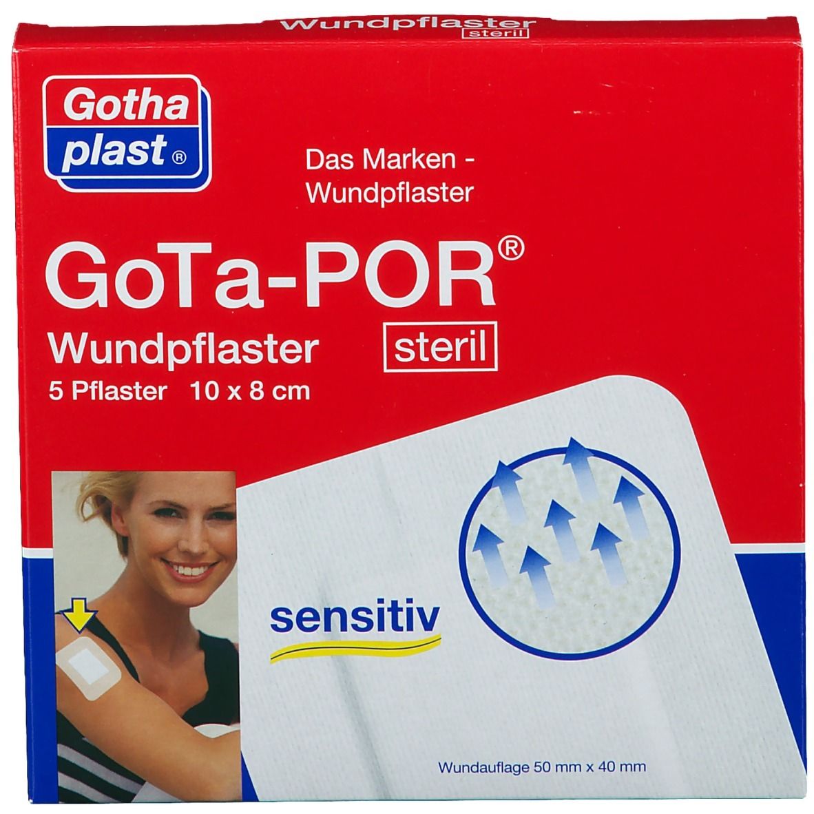 Gota-Por Wundpflaster steril 80x100 mm 5 St Pflaster