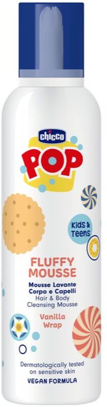 Chicco POP Fluffy Mousse Hair and Body mousse corps et cheveux Vanilla wrap 200 ml