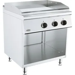 CombiSteel Base 700 Elektr. Grillplatte Chrom, Standmodell (B800 Mm)