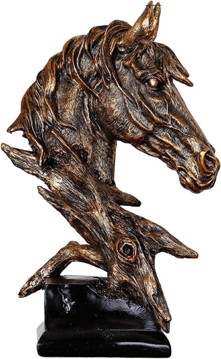 Bronzen Paardenkop Hars Beeld voor Woonkamer Decoratie