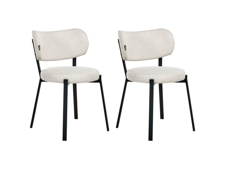 ESSZIMMERSTUHL 2er-Set Stoff Hellbeige Bronte