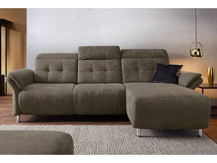 Home affaire Ecksofa Manhattan L-Form, 2 Sitze mit elektrischer Relaxfunktion, verstellbare Armlehnen