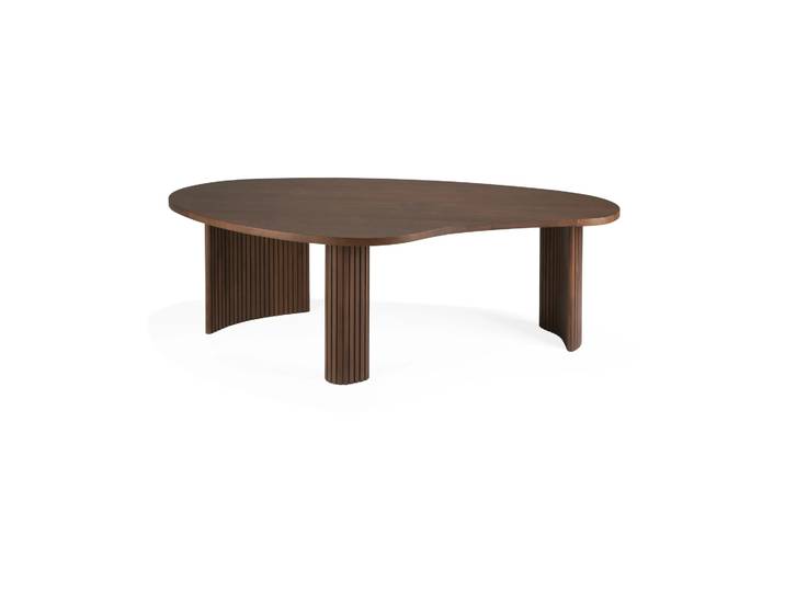 Ethnicraft Boomerang Couchtisch Teak, 126x74 cm