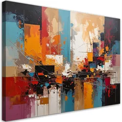 BILD auf Leinwand, Bunte moderne Textur Abstrakt