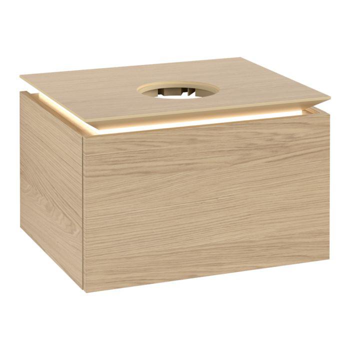 Villeroy & Boch Legato Waschtischunterschrank B567L0VJ 60x38x50cm, mit LED-Beleuchtung, Nordic Oak