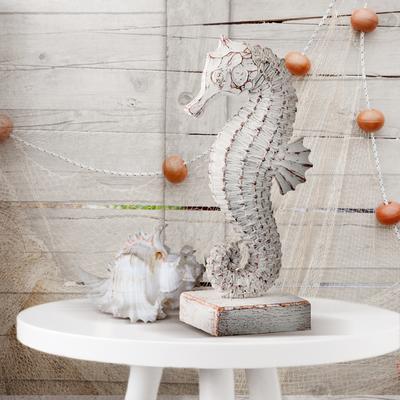 Regency International "Resin 'Wicker' Seahorse 12.5"""