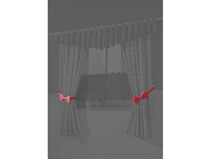 Dekorative Schleifen-Raffhalter, 2er-Pack, Rot, Größe (Schleifen-Raffhalter, 2er-Pack)