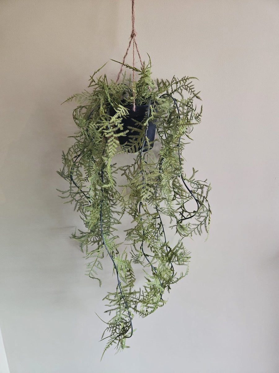 Realistische groene kunsthangplant met pot voor binnen en buiten, 72 cm