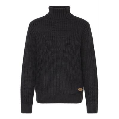 Rollkragenpullover OXMO "Rollkragenpullover OXEdna", Damen, Gr. XL, schwarz, Obermaterial: 100% Polyacryl PAN., Pullover Rollkragenpullover