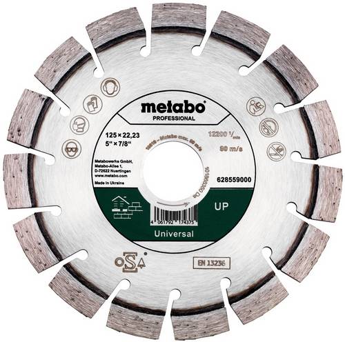 Metabo 628559000 Diamanttrennscheibe Durchmesser 125mm Bohrungs-Ø 22.23mm 1St.