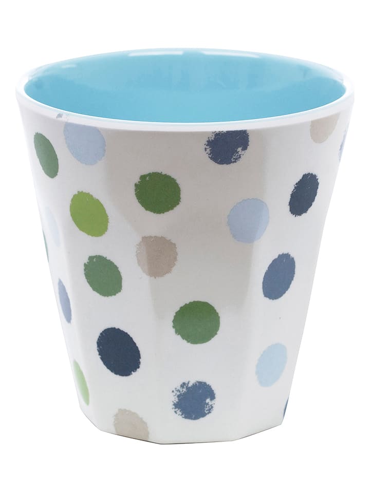Overbeck and Friends Trinkbecher "Niki" in Weiß/ Blau - 250 ml - onesize