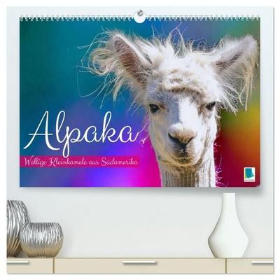 Alpakas: Wollige Kleinkamele aus Südamerika (hochwertiger Premium Wandkalender 2027 DIN A2 quer), Kunstdruck in Hochglanz