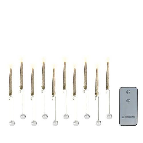 Lumineo kerstverlichting kaars set van 10