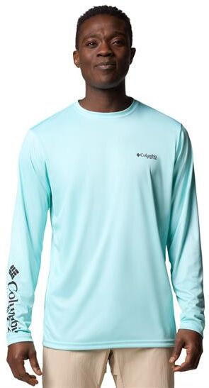 Columbia Sportswear Columbia Mens Terminal Tackle PFG Fish Shine LS, Gulf Stream