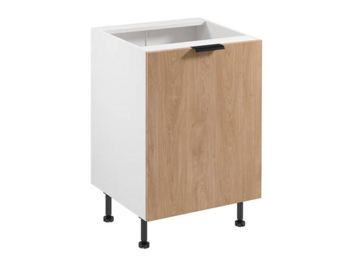 JVmoebel Unterschrank Einzeltür Küchenschrank Weiß Holz mit Stauraum für Küchenutensilien (1-St., 1er Set) Made in Europe