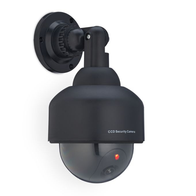 Relaxdays Set van 10 Zwarte Dummy Dome Camera's voor Binnen- en Buitengebruik