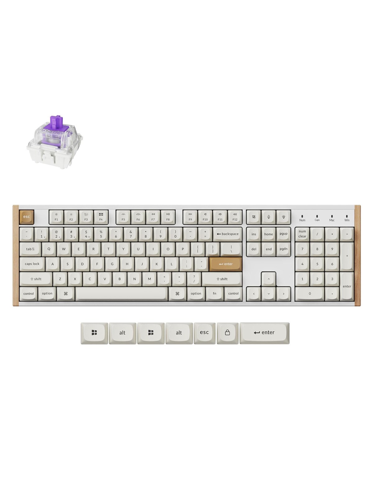 Keychron K10 HE - keyboard - 100% full size - white Input Device
