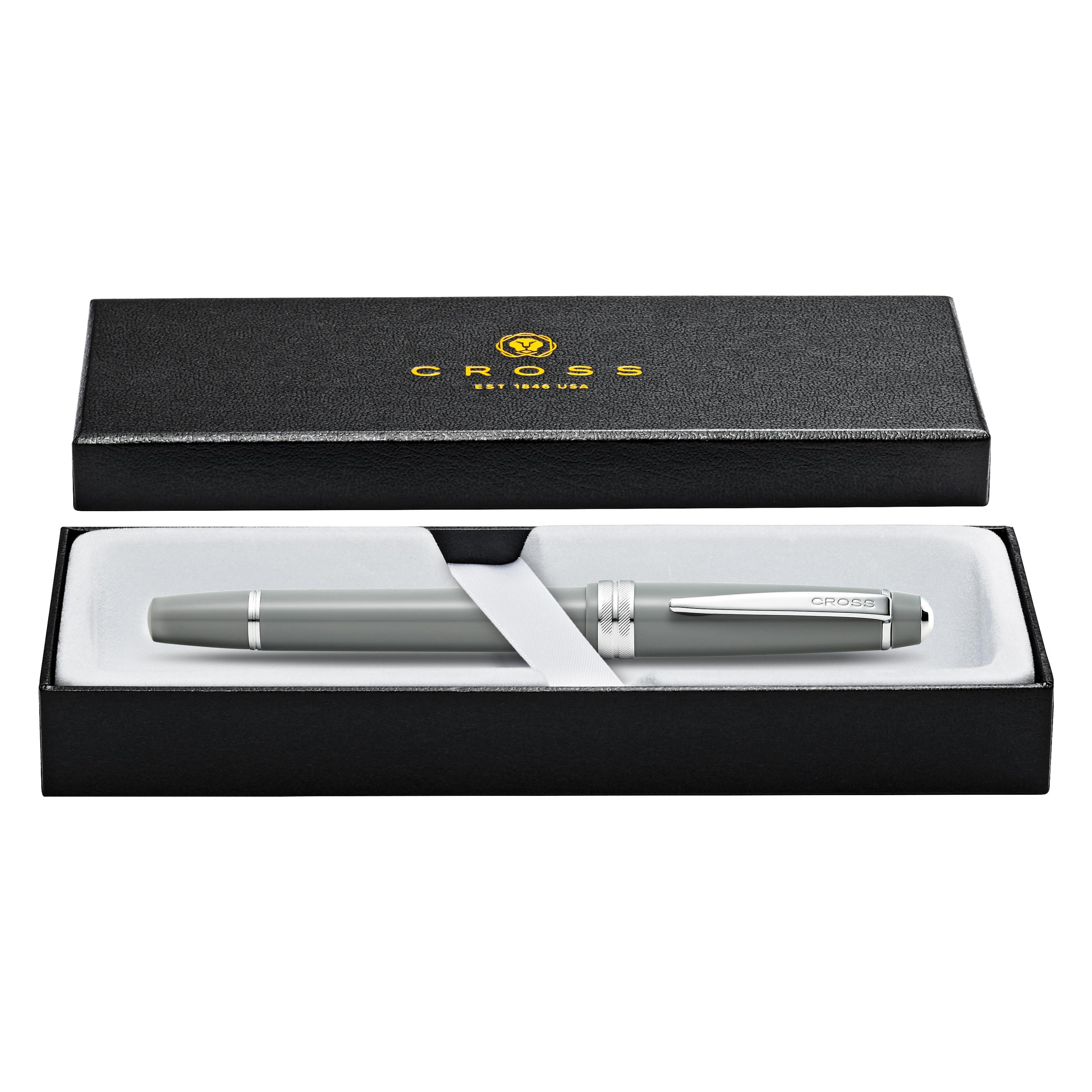 Cross Füllfederhalter Bailey Light Grau-Lack F-Feder Geschenkbox (1x) (AT0746-3FS)