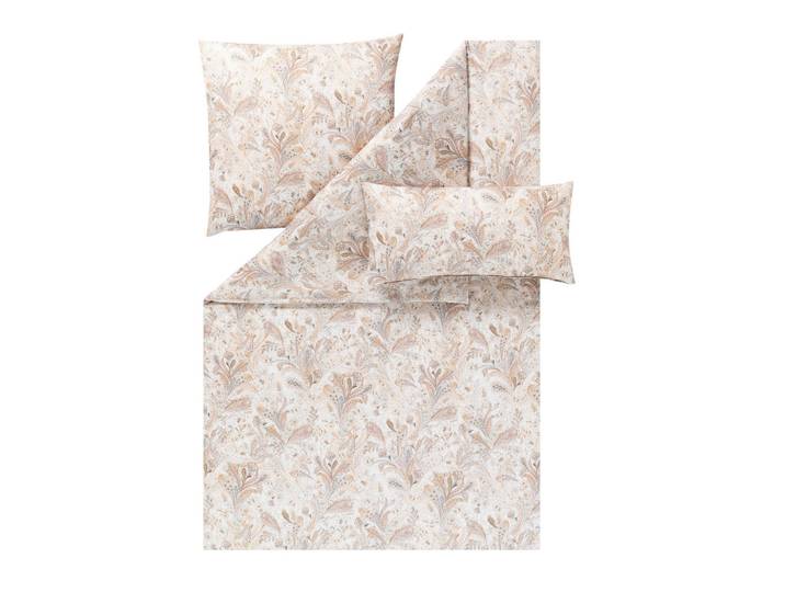 Estella Bettwäscheset, Beige, Textil, Paisley, 160x210 cm, pflegeleicht, atmungsaktiv, hautfreundlich, weiche und anschmiegsame Oberfläche, Heimtextilien, Bettwäsche, Bettwäsche, Makosatin-Bettwäsche
