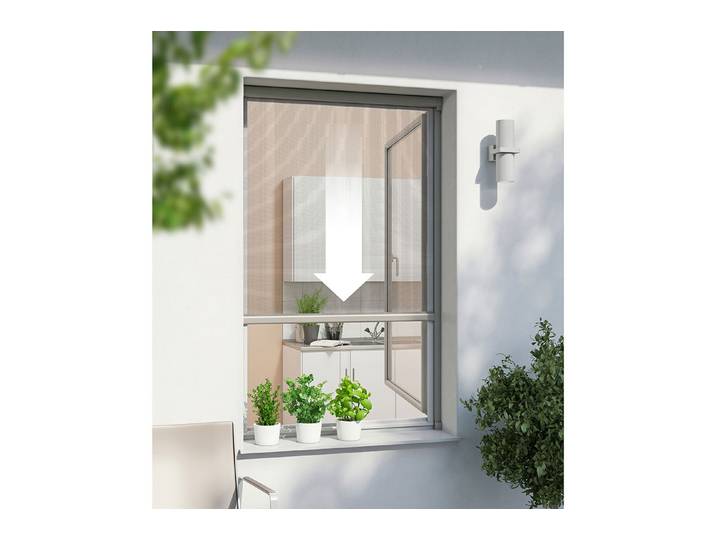 Windhager Insektenschutz Rollo Fenster Aluminium 1.3 × 1.6 m