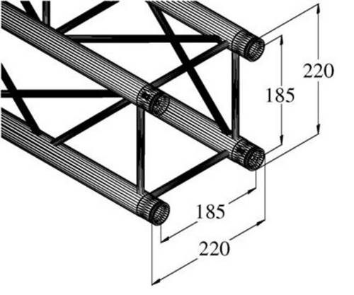 Alutruss DECOLOCK DQ4-500 4-Punkt Traverse 50cm
