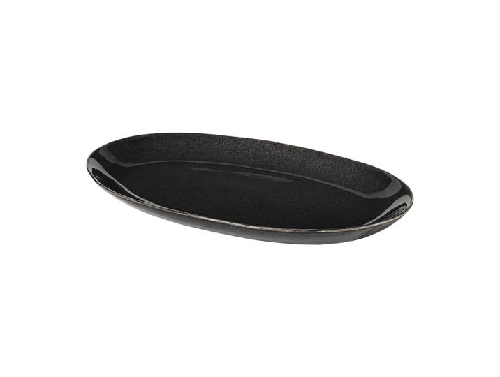 Broste Copenhagen Plat oval Nordic Coal 17x30 cm