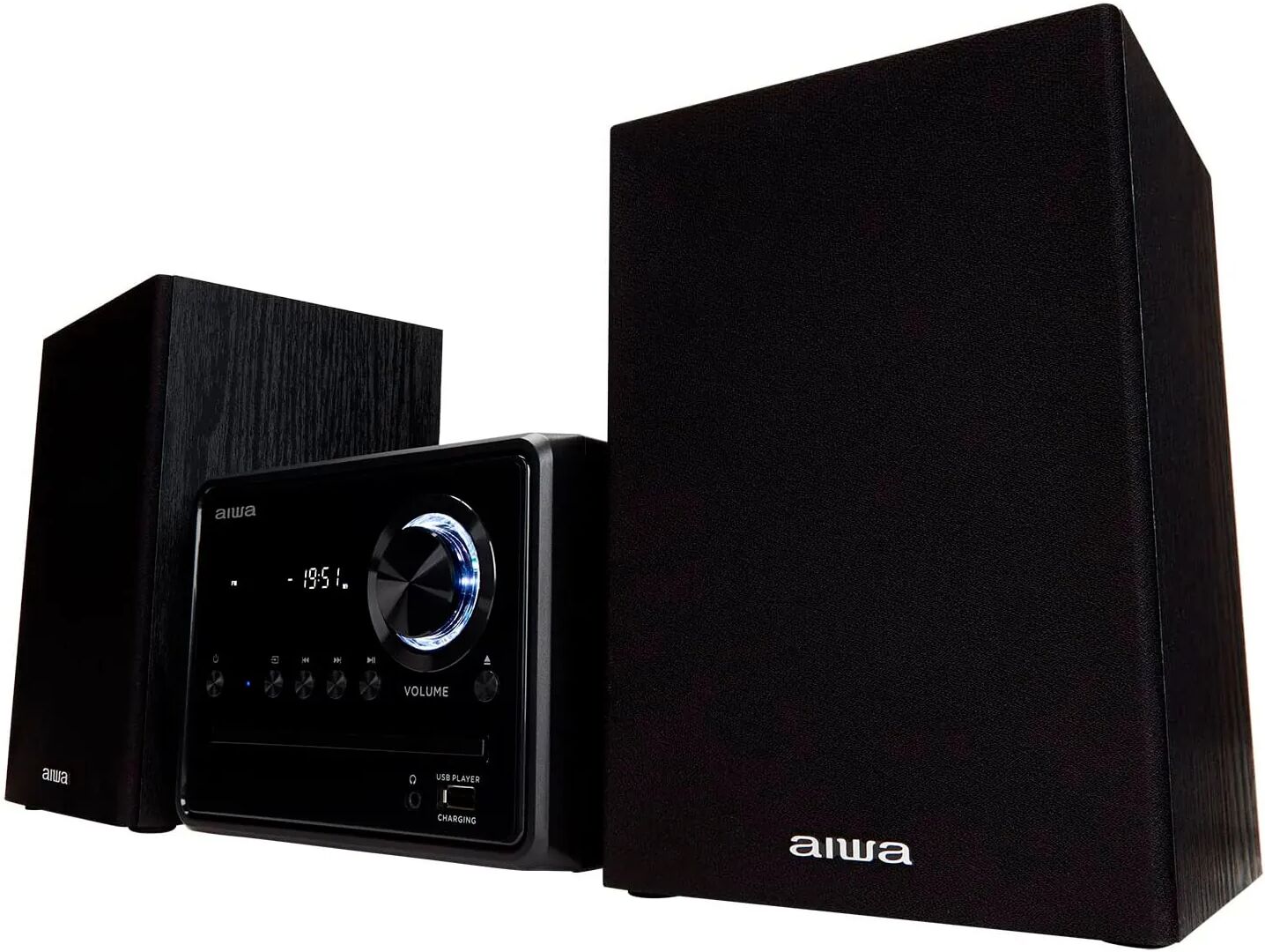 Aiwa Msbtu-300 Black / Microcadena 20W Con Altavoces