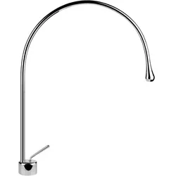 Gessi Goccia Waschtisch-Einhebelmischer mit Auslauf Radius 197 mm, ohne Ablaufgarnitur, Ausladung 387 mm, Drehwinkel personalisierbar, 33804031, Farbe: Chrom
