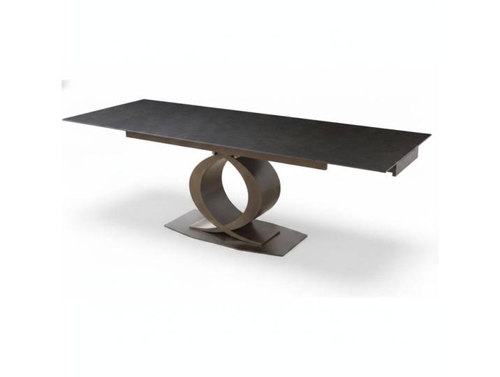 JVmoebel Esstisch Esstisch Metall Keramik Modern Design Aktueller Trend Komfort Schwarz, Made in Europa