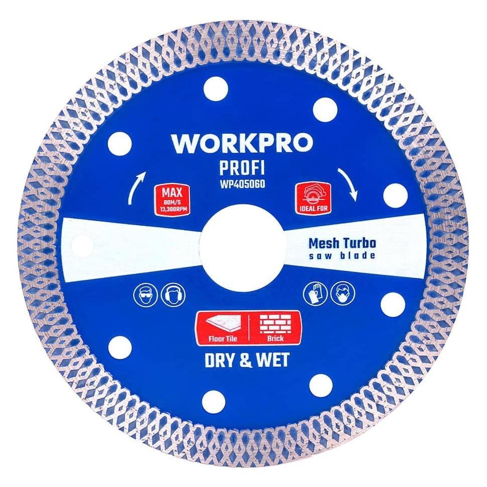 Workpro Profi turbo ultra-thin mesh diamond blade, professional cutting ø115 x 20 mm (65345024)