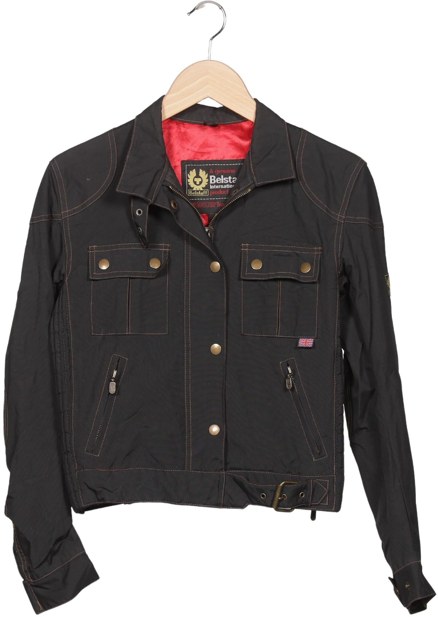 Belstaff Damen Jacke, Schwarz, Gr. EU 36 (IT 42), Synthetik - Second Hand