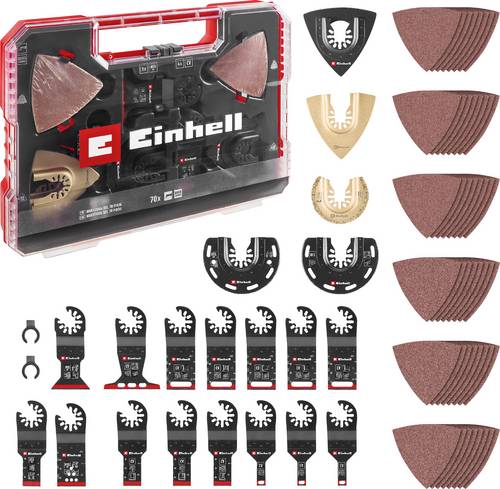 Einhell 708170 XXL -CASE Aluminiumoxid, Chrom-Vanadium Stahl, BiM, HCS, HM Multifunktionswerkzeug-Zubehör-Set 40mm 1 Set