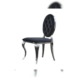 KAWOLA Stuhl LINDA Esszimmerstuhl Barock Velvet schwarz